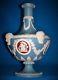 Wedgwood Barber Bottle Vase Jasper Ware Jasper Dip Tricolour Bacchus Heads Teal