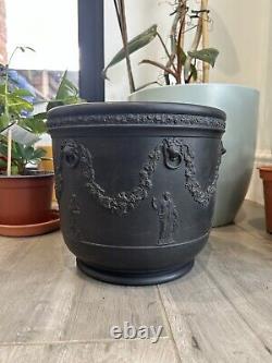 Wedgwood Basalt Jardiniere Planter Black Jasperware Wedgwood Pot