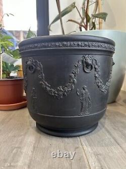 Wedgwood Basalt Jardiniere Planter Black Jasperware Wedgwood Pot