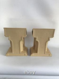 Wedgwood Black And Cane Jasperware Bookends boxed -from the Library Collection