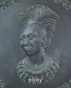 Wedgwood Black Basalt'Chief Blackhawk Sauk' Plaque! Limited Edition Series