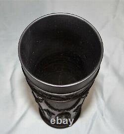 Wedgwood Black Basalt Jasperware ACANTHUS 10 Spill Vase C. 1840 Excellent