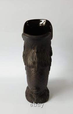 Wedgwood Black Basalt Jasperware Gurgle Fish / Dolphin Pitcher