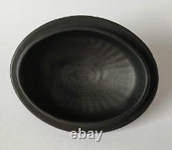 Wedgwood Black Basalt Lidded Handled Sugar Bowl