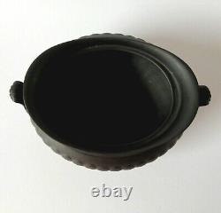 Wedgwood Black Basalt Lidded Handled Sugar Bowl