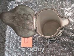 Wedgwood Black Basalt Pitcher Water Beverage Lid Stein Jasperware Pot Jar Dish