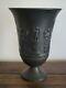 Wedgwood Black Basalt Vase Pedestal 1965 7 Tall 5.5 Wide On The Top