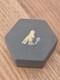 Wedgwood Black Basalt And Gold Jasperware Hexagonal Trinket Box Lidded