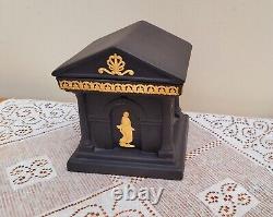 Wedgwood Black & Cane Yellow Jasperware Inkwell Library Collection