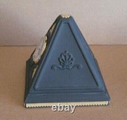 Wedgwood Black & Cane Yellow Jasperware Pyramid Clock Library Collection