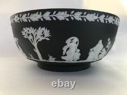 Wedgwood Black Jasper Dip Fruit Bowl with glazed inside C1860-90