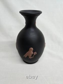 Wedgwood Black Jasper Ware And Terracotta Egyptian style Vase