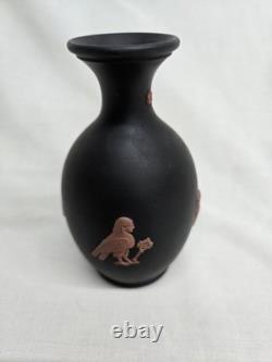 Wedgwood Black Jasper Ware And Terracotta Egyptian style Vase