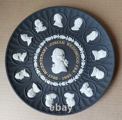 Wedgwood Black Jasperware Bicentenary Plate Signed by Wedgwood 1995