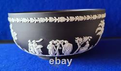 Wedgwood Black Jasperware Bowl Superb Condition dated 1970