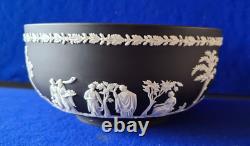 Wedgwood Black Jasperware Bowl Superb Condition dated 1970