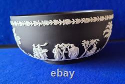 Wedgwood Black Jasperware Bowl Superb Condition dated 1970