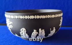 Wedgwood Black Jasperware Bowl Superb Condition dated 1970