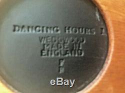Wedgwood Black Jasperware Dancing Hours Plaque in Frame Felt matting 13x7 NICE