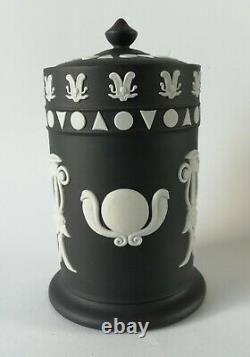 Wedgwood Black Jasperware Egyptian Pot and Lid RARE