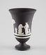 Wedgwood Black Jasperware Footed Arcadian Vase 7 Maternal Affection