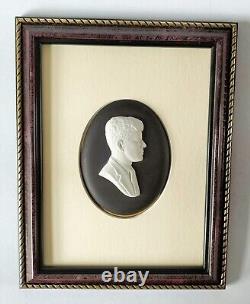 Wedgwood Black Jasperware Plaque John F Kennedy