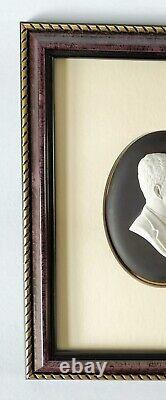 Wedgwood Black Jasperware Plaque John F Kennedy