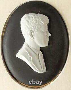 Wedgwood Black Jasperware Plaque John F Kennedy