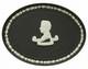 Wedgwood Black Jasperware Plate Edward Viii