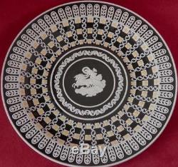 Wedgwood Black Jasperware Tricolor Museum Series Diced Trophy Plate Ltd Ed