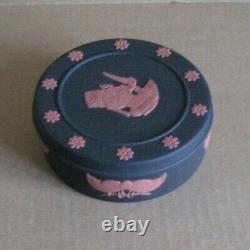 Wedgwood Black & Terracotta Jasperware Egyptian Round Box