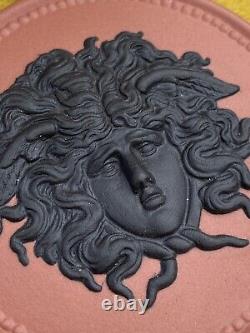 Wedgwood Black & Terracotta Jasperware Jasper Ware Large Medusa Pendant Necklace