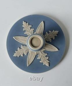 Wedgwood Blue Dip Jasperware Tobacco Pot and Lid