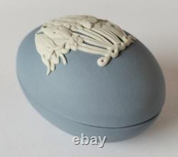 Wedgwood Blue Jasper Egg Trinket Box Christmas Bells Jasperware