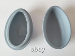 Wedgwood Blue Jasper Egg Trinket Box Christmas Bells Jasperware