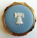 Wedgwood Blue Jasper Stratton Powder Compact Liberty Bell Jasperware