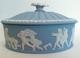 Wedgwood Blue Jasper Trinket Box Blind Mans Buff Jasperware