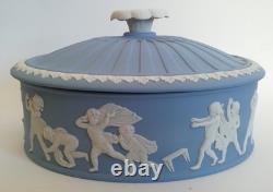 Wedgwood Blue Jasper Trinket Box Blind Mans Buff jasperware