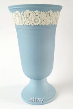 Wedgwood Blue Jasper Vase Jasperware 9 1/2 Inch