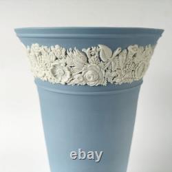 Wedgwood Blue Jasper Vase Jasperware 9 1/2 Inch
