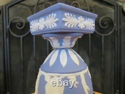 Wedgwood Blue Jasper Ware 9 Tall Muses Trophy Pedestal Vase Urn (1954)