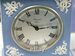 Wedgwood Blue Jasper Ware Greek Mantle Clock, Boxed and-un-used Excellent