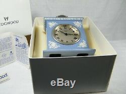 Wedgwood Blue Jasper Ware Greek Mantle Clock, Boxed and-un-used Excellent