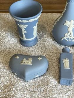 Wedgwood Blue Jasper Ware Minature Items Lovely Lot