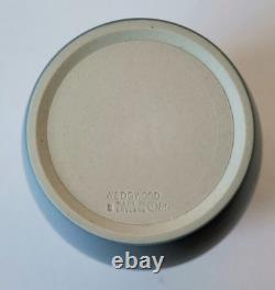 Wedgwood Blue Jasper White Stripe Vase 6 3/4 Inch jasperware