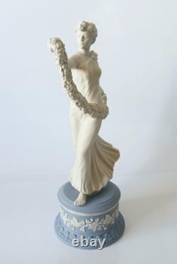 Wedgwood Blue Jasper figure Dancing Hours Boxed Laurel Garland jasperware