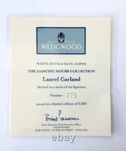 Wedgwood Blue Jasper figure Dancing Hours Boxed Laurel Garland jasperware
