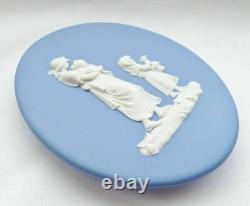 Wedgwood Blue Jasper rare Pram Plaques X 2 jasperware