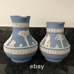 Wedgwood Blue Jasper ware 2 Jugs Excellent Condition