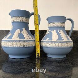 Wedgwood Blue Jasper ware 2 Jugs Excellent Condition